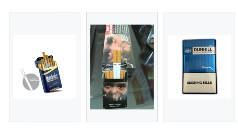 Manchester Special Edition Blue, Sapphire Blue and Dunhill Blue product images side by side