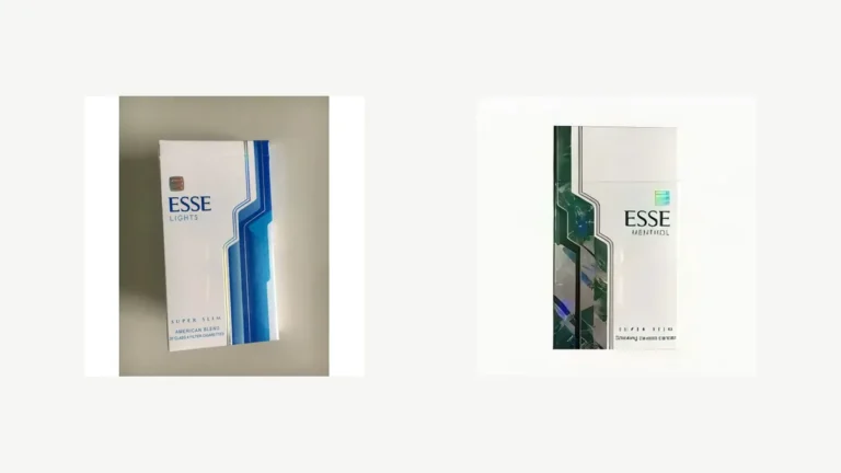 ESSE Lights Super Slim and ESSE Menthol Mechanical Green Super Slim product images side by side