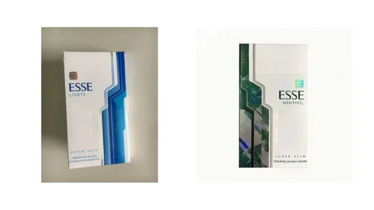 ESSE Lights Super Slim and ESSE Menthol Mechanical Green Super Slim product images side by side